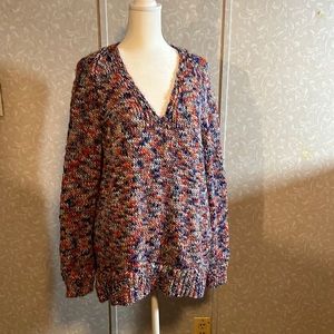 Lou & Grey for Loft chunky marbled color sweater